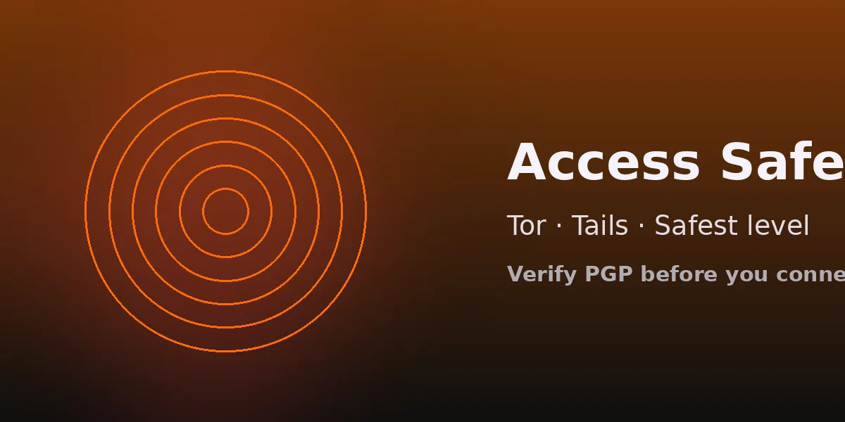 How to verify a DrugHub mirror in Tor — PGP-signed onion check at Safest level